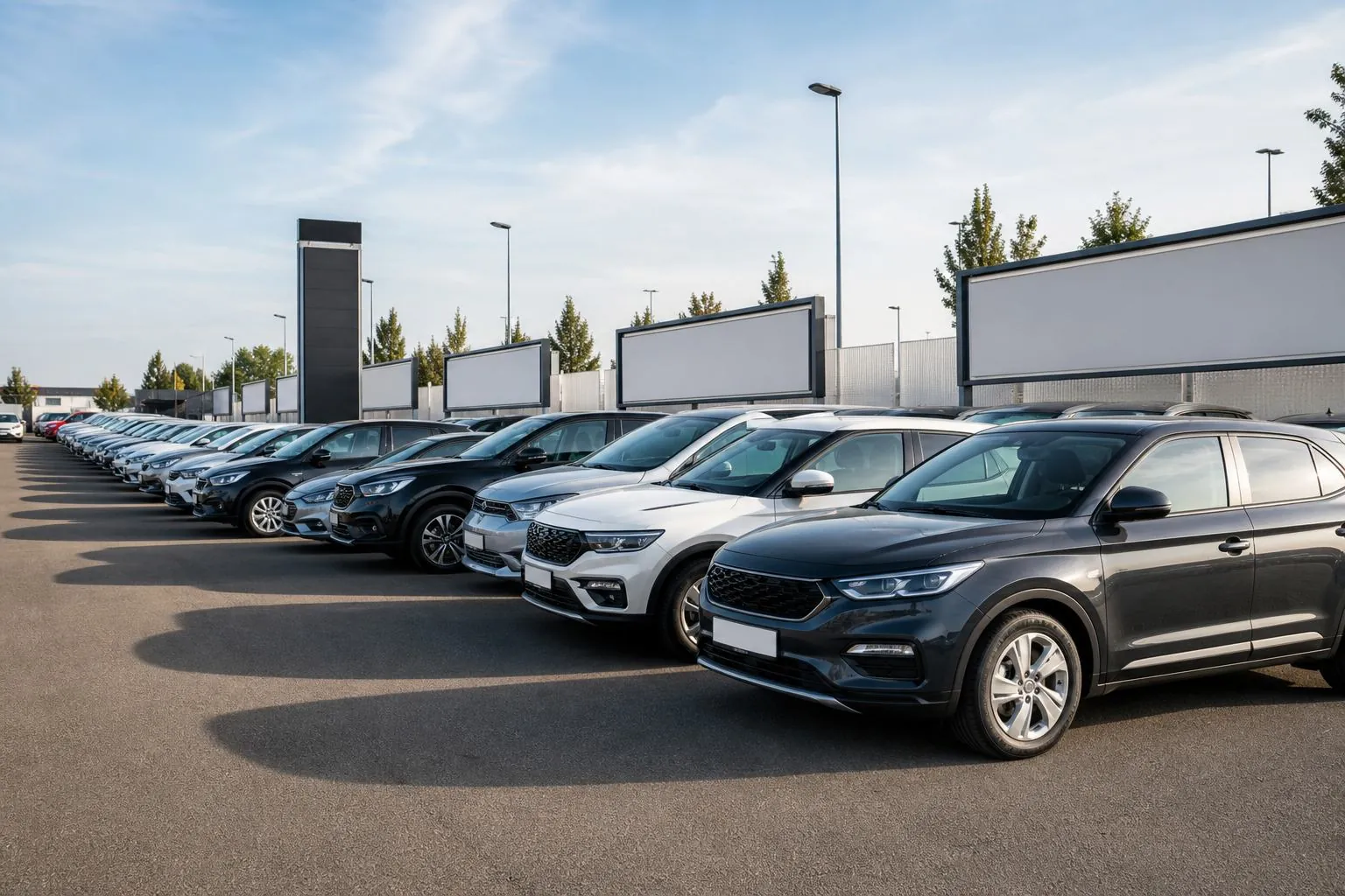 Parc de voitures d'occasion pour comparer les ressources automobiles