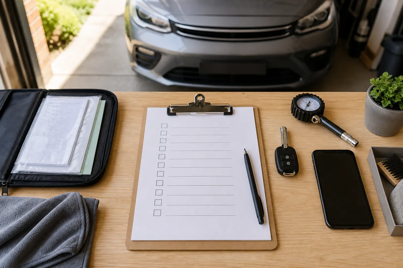 Illustration éditoriale : Checklist pour vendre sa voiture