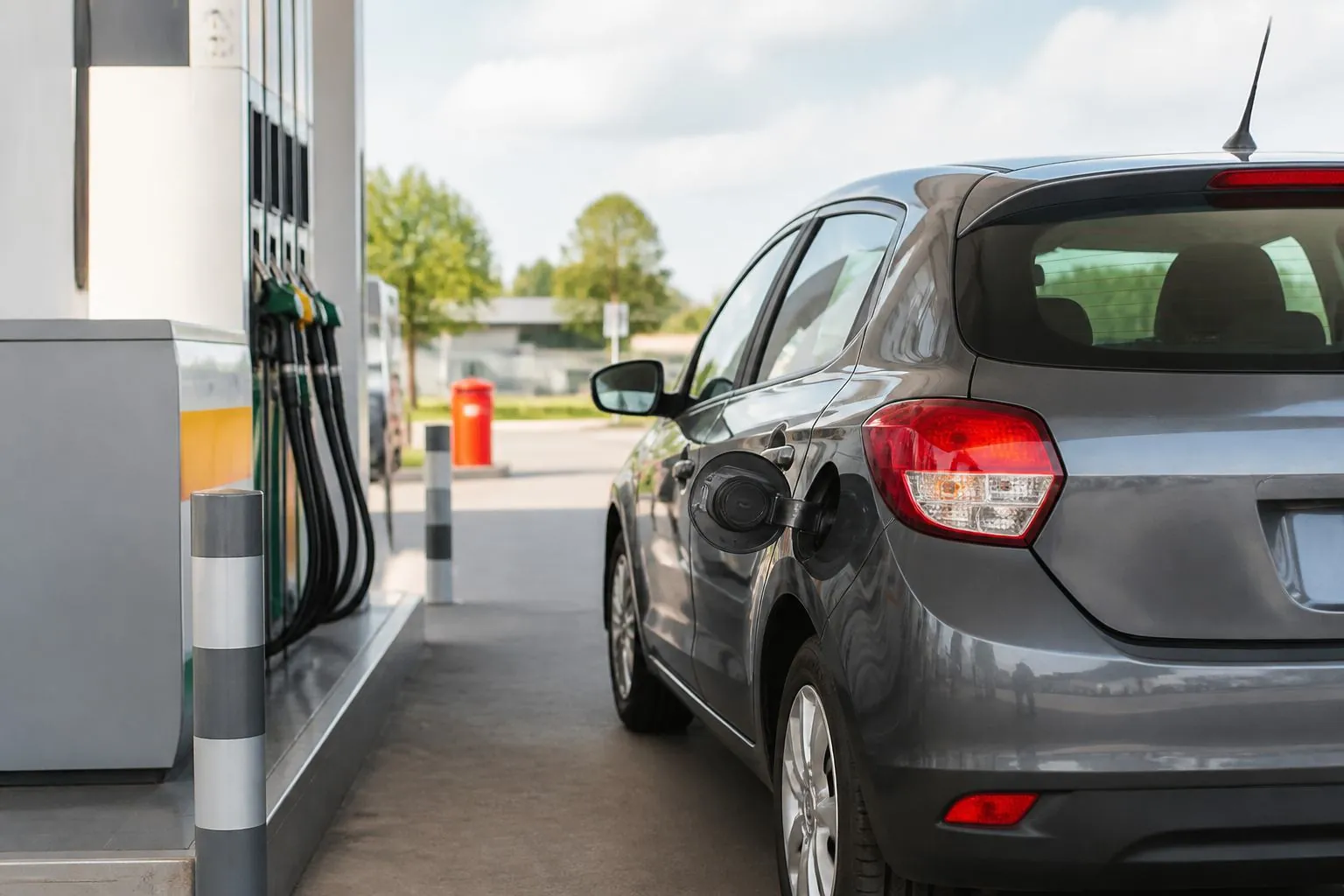 Illustration éditoriale : Vendre une voiture essence