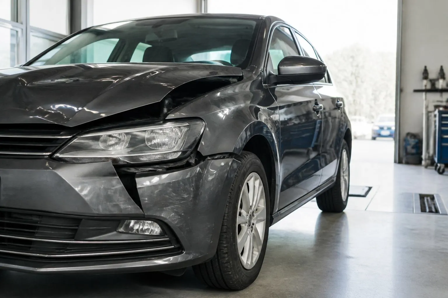 Illustration éditoriale : Vendre une voiture accidentée