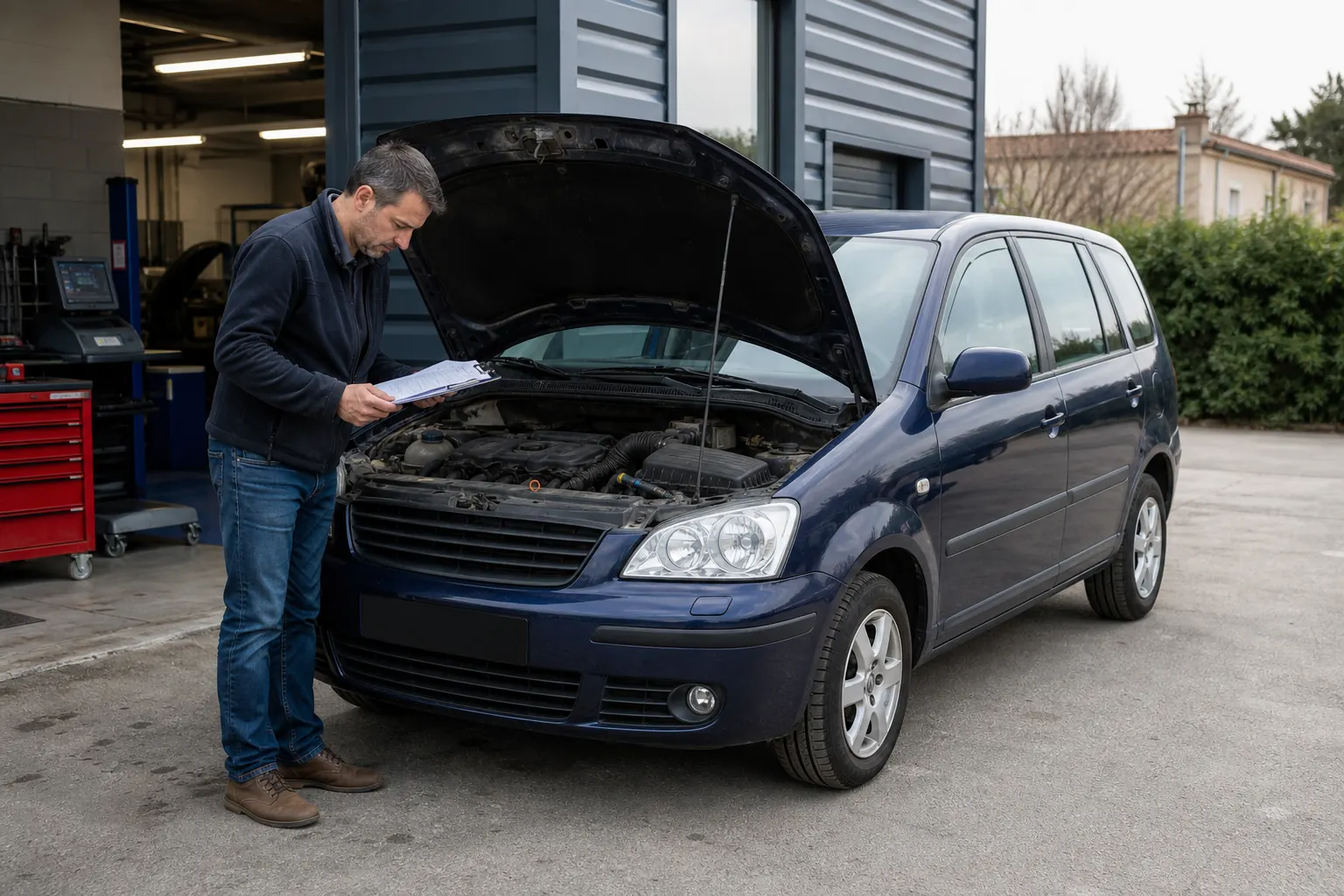 Illustration éditoriale : Vendre une voiture diesel