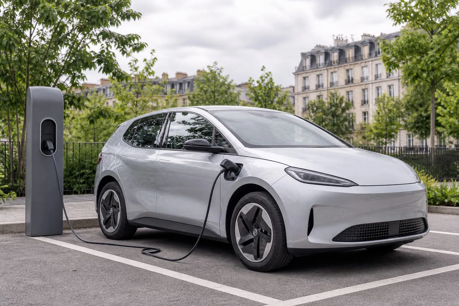 Illustration éditoriale : Estimer une voiture électrique