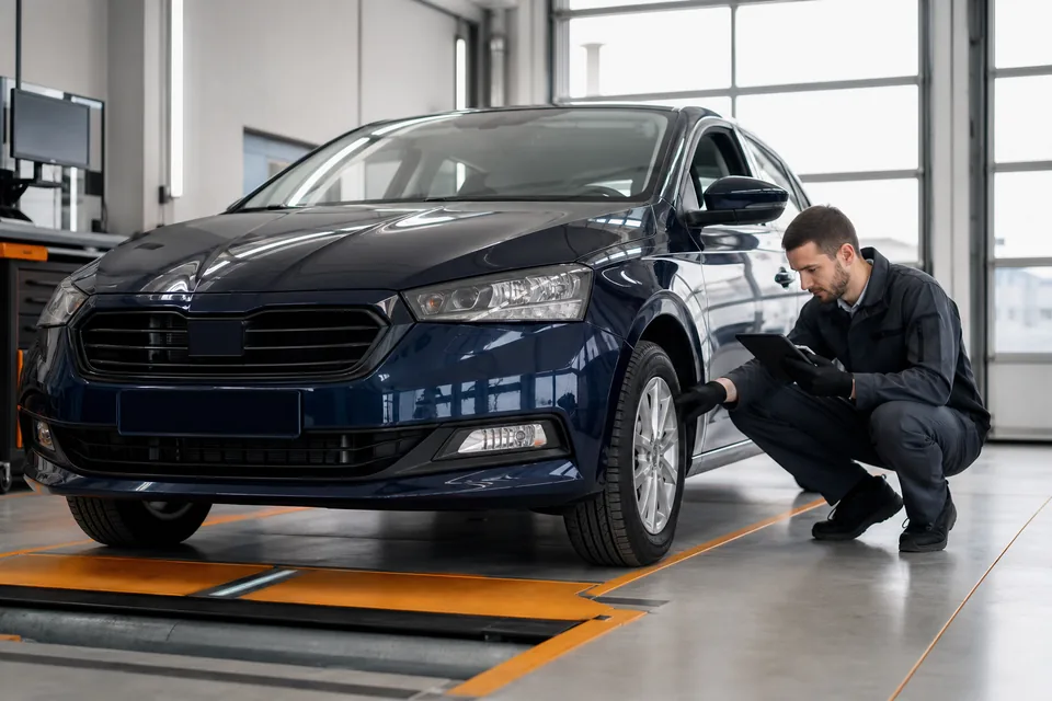 Inspection visuelle d’une voiture avant estimation